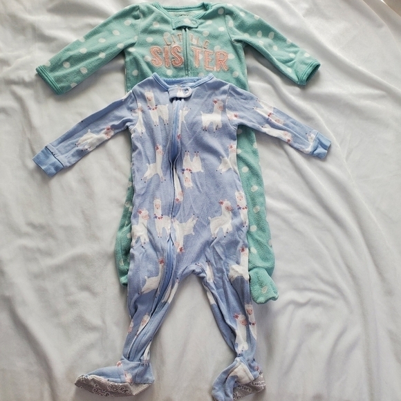 2 Footed Zippered Sleeper Pyjamas - 6m, 6-9m - Picture 2 of 4